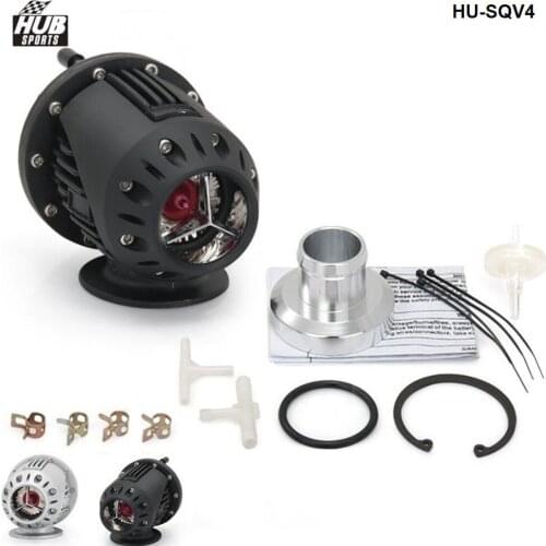 SILVER/BLACK SSQV/SQV 4 SEQUENTIAL STYLE 2.5" FLANGE ADAPTER TURBO BLOW OFF VALVE BOV HU-SQV4