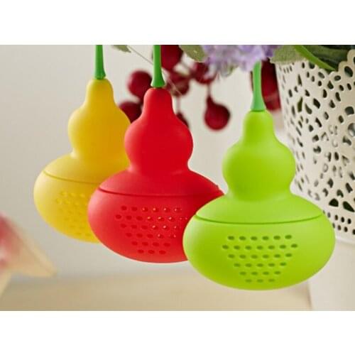 20pcs/lot Free Shipping Gourd Shaped Tea Strainer Silicone Tea Infuser Filter Diffuser Tea bag