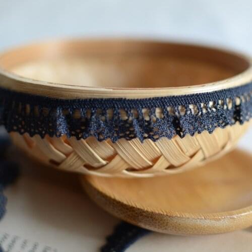 1/meter Blue-black cotton line lace stretch lace doll