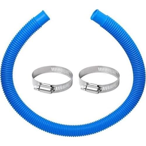 Replacement Hose for Above Ground Pools 1.25" Diameter Accessory Pool Pump Pipe 59â Long Filter Pump Hose with Metal Clamps