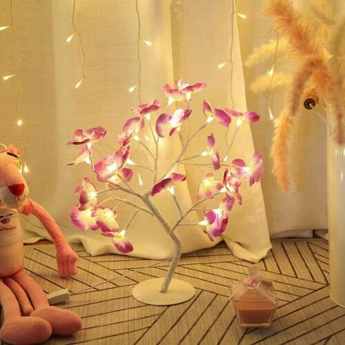 60cm LED Simulation Orchid Branch Lights 24 Bulbs Tree night Light Table Light for Home Christmas Party Wedding Outdoor/Indoor