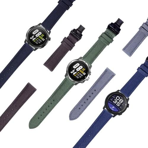 Canvas Nylon Strap Band For COROS APEX Pro / APEX 46mm 42mm / PACE 2 PACE2 Replace Wristband Watchband Butterfly Buckle Bracelet