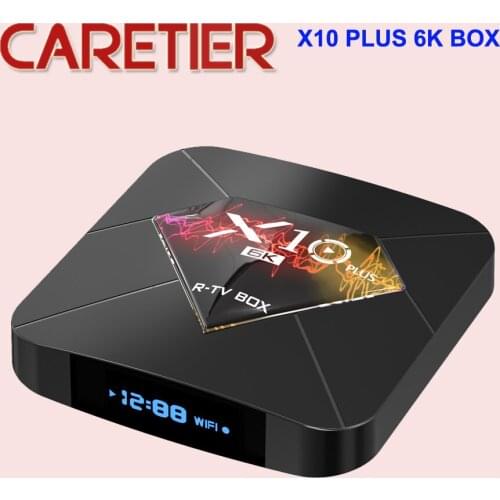 X10 Plus TV Box Android 9.0 4+64G Quad-Core WiFi 3D H.265 6K Set Top Box 2.4G Remote Control Construction 5pcs