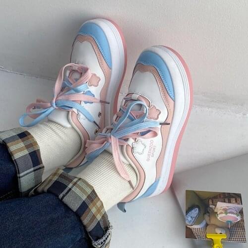 Sweet College Student Girls Female Kawaii Japanese Cute Anime Lolita Shoes Harujuku Feminine Flats Women Cosplay Loli Sneakers