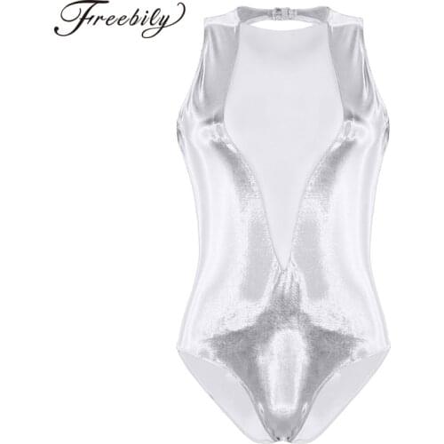 Women Sexy Holographic Mesh Front Bodysuit Rompers Exotic One Piece Dancewear Party Musical Festival Rave Bodycon Bodysuit