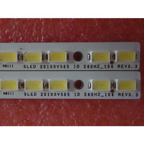 2Pieces/lot 2010SVS65 1D 240HZ-104 REV.3 Article lamp 1piece=104LED 727MM