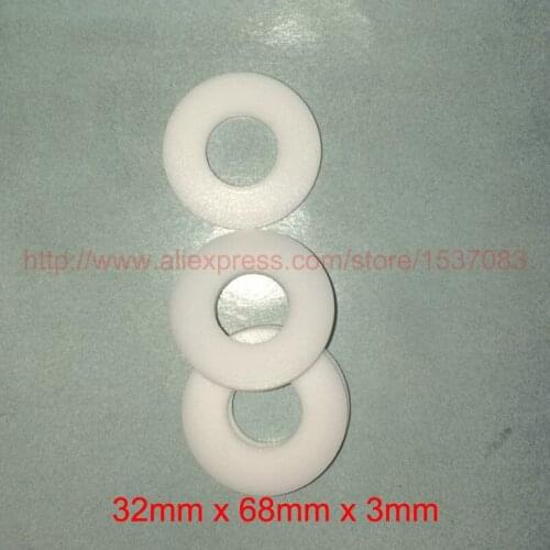 5 PCS 32mm x 68mm x 3mm white ptfe flat gasket washer o ring seal