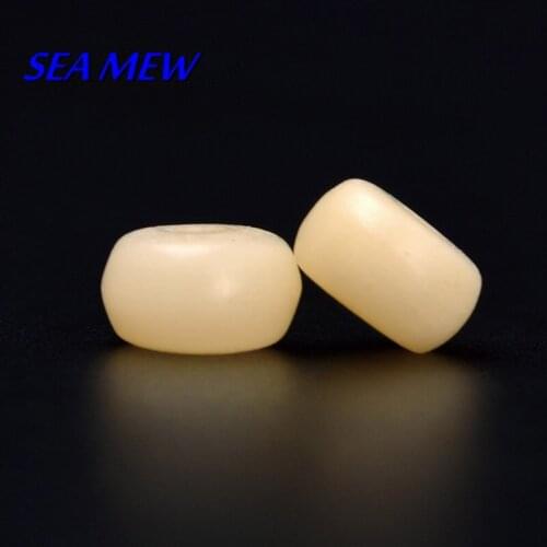 50 PCS 8mm*5mm Natural Exorcise Evil Spirits Tibet Ox Bovine Bone Spacer Loose Beads Diy Jewelry Accessories 290bz
