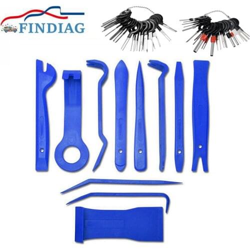7/11pcs Car Disassembly Tool Pry Kit Removal Panel Car Trim Audio Hand Repair Kit Clip Removers + Needle Extractor Zipper Bag