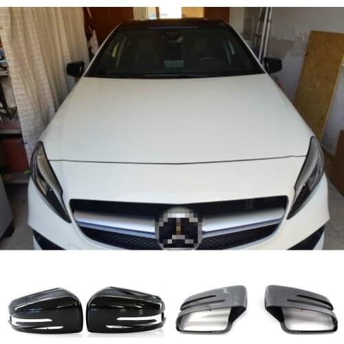 Side Mirror Cap Covers For Mercedes Benz W176 W246 W212 W204 C117 X156 X204 W221 C218 A B C E S CLA GLA GLK Class Black Replace