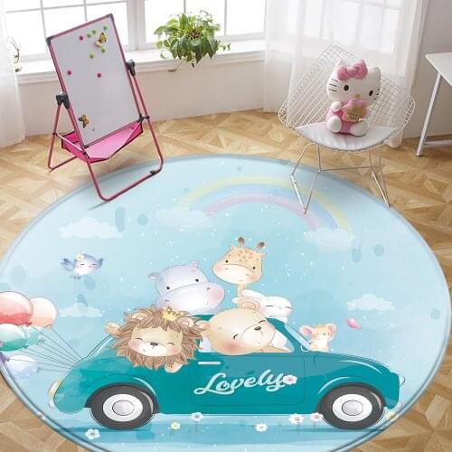 Children Carpet Balloon Animal Round Carpet Bathroom balcony bath door floor Flannel mat doormats tapis salon rug home rugs mats