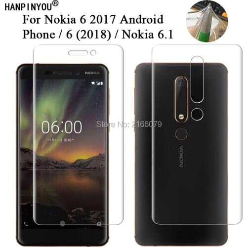 For Nokia 6.1 / 6 (2018) 2nd Nokia6 Soft TPU Front Back Full Cover Screen Protector Transparent Protective Film + Clean Tools