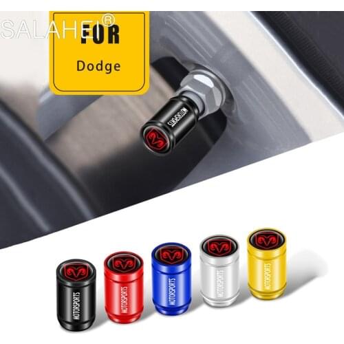 4PCS New Alloy Car Wheel Tire Valve Caps For Dodge RAM 1500 Charger SXT SRT Challenger R/T RT Caliber Journey Caravan Chrysler