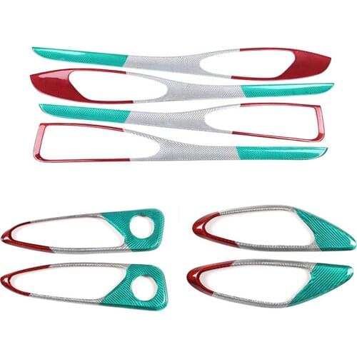 Interior Door Handle Panel Cover Decorative Trim Fit for Alfa Romeo Giulia Stelvio 2017 2018 2019 2020 Car Accessories