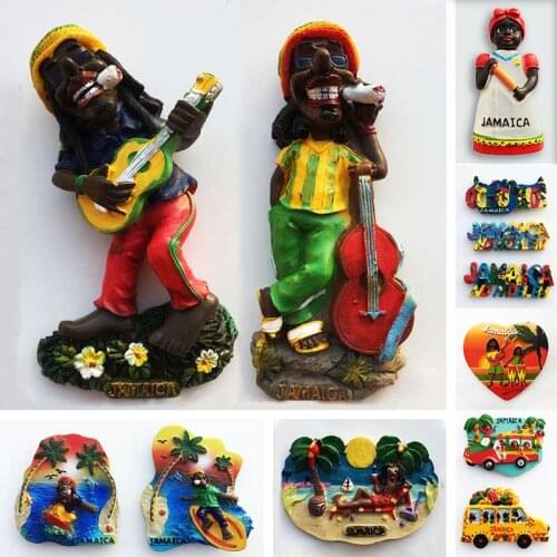 Jamaica Fridge Magnets Tourist Souvenirs Magnetic Refrigerator Stickers 3d Stereo Sticker Home Decoration Crafts Travel Gifts
