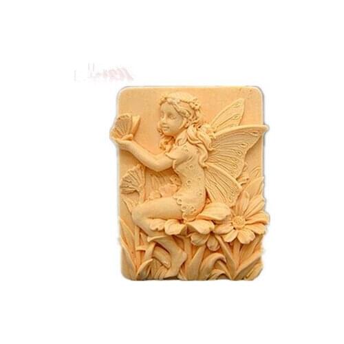 Peaceful penny fairy shape handmade soap mold cake molds butterfly flower fairy silicon mould
