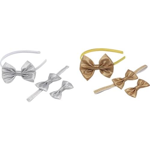 Miss Ctue Fashion European and American Bowknot Baby Hairpin Metal Bright Color Knot Accessories Photo Hair Band