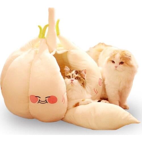 Simple Garlic Shape Dog Bed Winter Warm Pet Cushion Cat Litter Comfortable Pet Nest Soft Kennel House For Small and Large Puppy