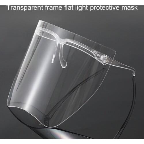 1pc Transparent Face Shield Oversize Full Face Mask Splash Proof Men Women Protective Sunglasses Outdoor Kitchen Face Shield