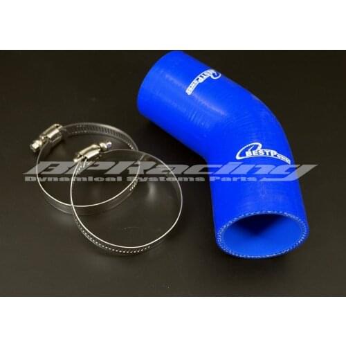 48mm/51mm/55mm / 45 Deg Degree Silicone Rubber Joiner Bend/1.89" inch/2" inch/2.17" inch Elbow Hose + Clamp