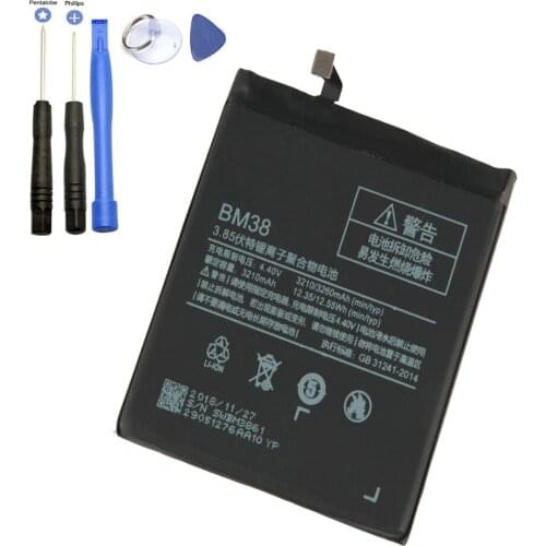 Replacement Battery BM38 For Xiaomi Mi 4S M4s 100% New Authentic Phone Battery 3260mAh With Repair Tools