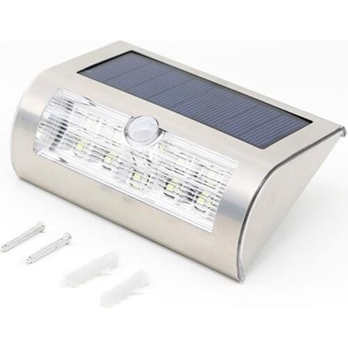 9 LED PIR Motion Sensor Solar Lamps Wireless Wall Light Outdoor Garden Lamp Waterproof IP44 Lights Emergency White Super Bright