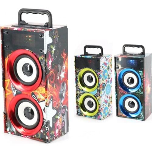 Altavoz bluetooth potente con luz LED conexión USB, tarjeta SD TF, radio FM y jack 3.5mm altavoz portátil para móvil smartphone