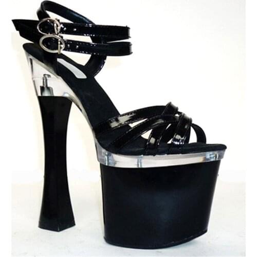 Wholesale and custom Pumps 18CM High Heels High Heeled Thick Sole Sexy Shoes For Women Performance / Model Shoes