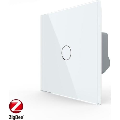 New Livolo EU Standard,Smart Touch Wall Switches ,Tempered Glass Panel,1 Gang 1 Way ,Wireless Switch Working with Alexa Zigbee