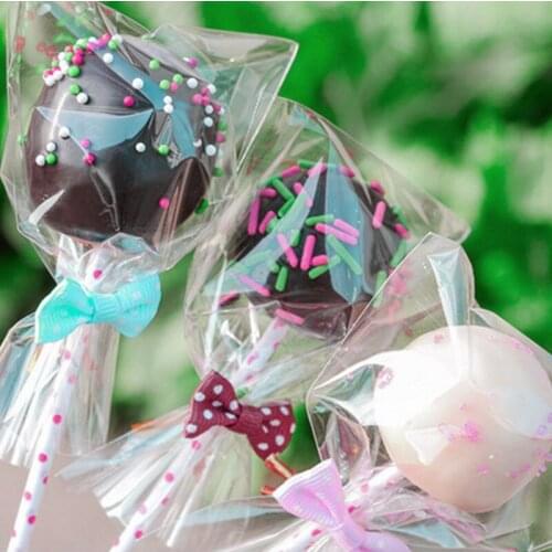 Cake Pop Lollipop Chocolate Pop Packing Bags 100pcs/pack (7x10cm, 8X12cm, 9x15cm) Baking Cookies Biscuits Pack Bags Sets