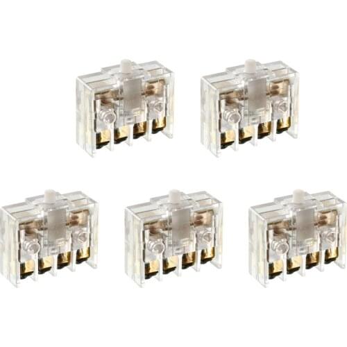 UXCELL 5PCS DPST Switches 4 Screw Terminals Button Actuator Micro Limit Switch for Appliance Elctronic Equipment Supplies JW2-11