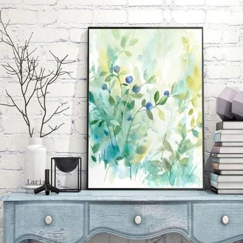 Spring Landscape Plant Canvas Painting Trees Sprouting Abstract Green Life Picture Artistic Home Decoration for Living Room