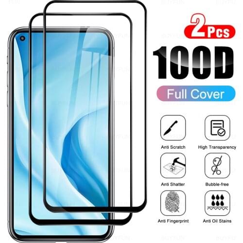 2Pcs Full Cover Protective Glass For Xiaomi Mi 11 Lite 5G Tempered Glass For Xiao Mi11 Xaomi 11Lite 6.55" Phone Protector Film