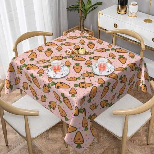Carrot Tablecloth Cute Printed Table Cover Party Cheap Protection Polyester Table Cloth