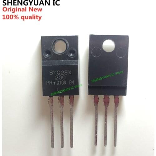 10 pcs/lot BYQ28X-200 TO-220F BYQ28X Dual ultrafast rugged rectifier diode 100% new imported original 100% quality