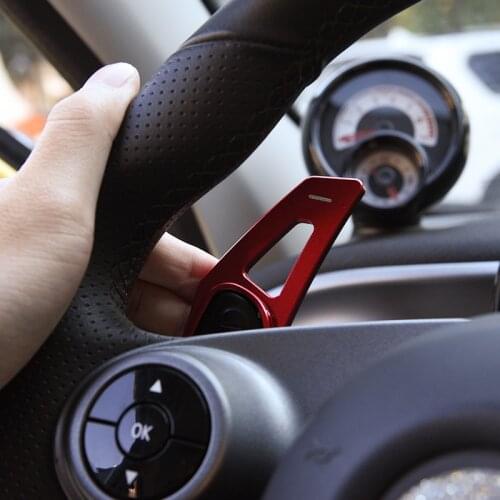 2pcs Car Steering Wheel Shifting Pick Cover Sticker Decoration For Smart fortwo forfour 453 451 Car Accessories