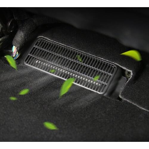 2pcs Suitable For Tesla Model 3 Air Conditioning Air Outlet Protection Cover Under The Seat, Anti-blocking Dust Cover