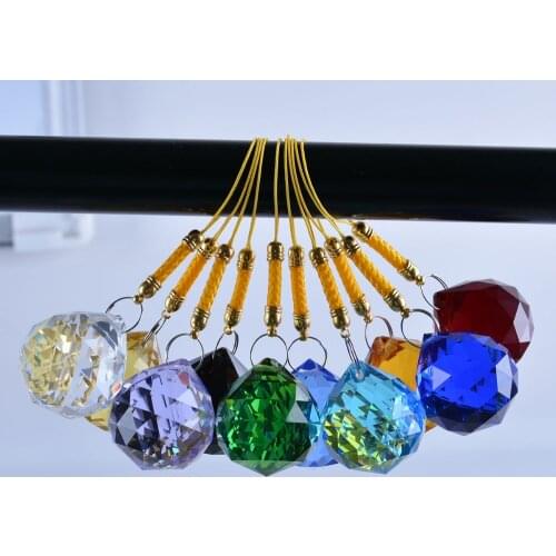 2019 New Colorful Wholesale Crystal Glass Hanging Ball Ornament Color Suncatcher Christmas Home Decoration Best Gift For Friend