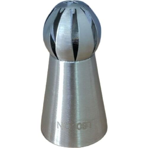 Free Shipping Stainless Steel 18/8 Ball Flower Seamless Welding Cake Decorating Icing Piping Twist Nozzles #NO109T