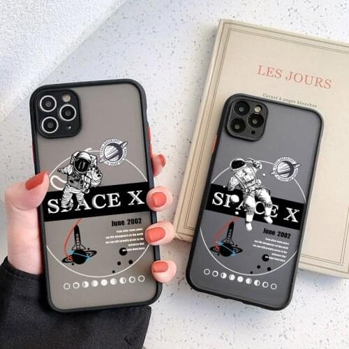 Cartoon Space Painting Phone Case For iPhone 12 Pro Max 11 XS Max X XR SE 2020 7 8 Plus 12 Mini Camera Protection Back Cover
