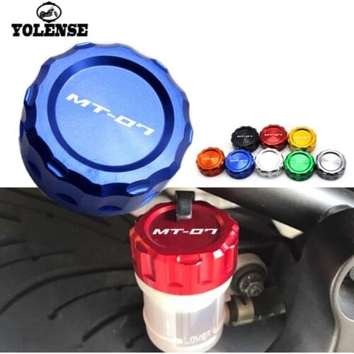 For YAMAHA MT-07 MT07 MT 07 FZ-07 FZ07 FZ 07 Motorcycle Accessories CNC Aluminum Rear Brake Reservoir Cover Caps