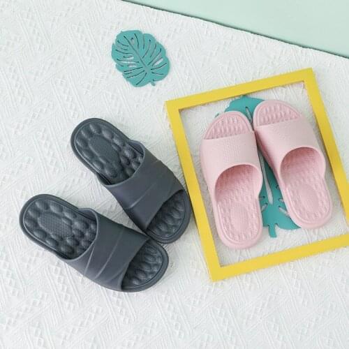 Home non-slip couple bathroom soft-soled slippers female massage bath home thick-soled slippers man mens shoes funny slippers