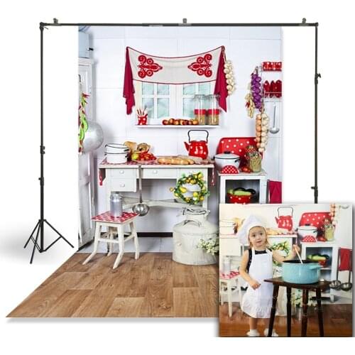HUAYI Newborns Child Baby Photography Backdrop Kitchen Interiors Cooking Customize Birthday Studio Photo Booth Background D-2636