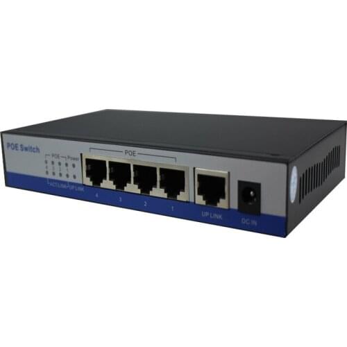 H23/100mbps rj45 switch poe 802.3af 4 port supply power 15.5w for ip cameras nvr ip phone wifi access point 4 port poe switch