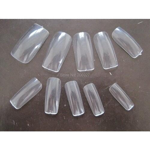 1 bag FN-05 Full-Cover 500pcs/bag Clear Full-Cover False Nail False Nail Tips Fake Nail Good for DIY desing