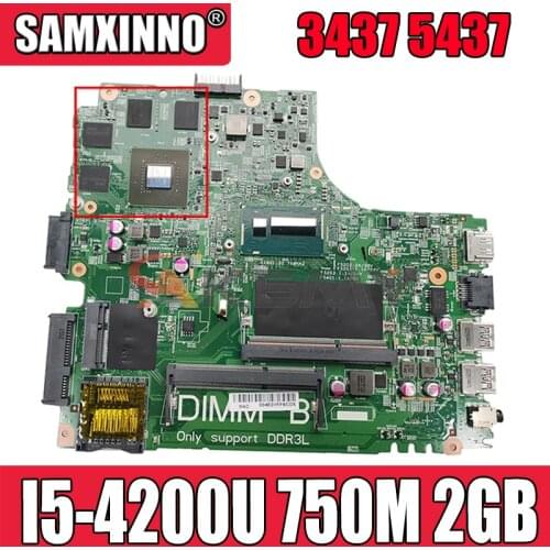 Akemy Brand NEW I5-4200U 750M 2GB FOR Dell Inspiron 3437 5437 Motherboard 12307-2 VKJ89 CN-0CN2DV CN2DV Mainboard 100%TESTED