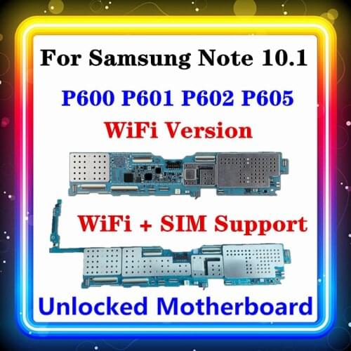 For Samsung Galaxy Note 10.1 P600 P602 P601 P605 P607 Motherboard Original Replaced Logic Board 16G/32G With Full Chip Mainboard