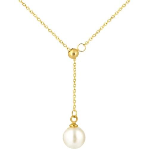 Fashion Pearl Necklace for Women Wedding Party Jewelry Luxury Rose Gold Color Female Pearl Necklace & Pendant For Women