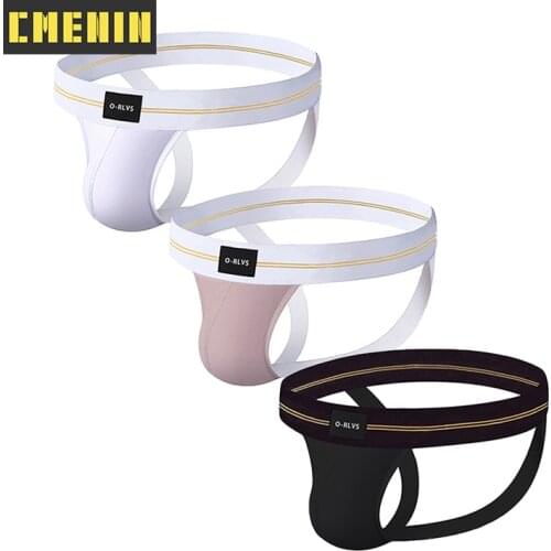 3PCS 2021 New Modal Gay Men Sexy Underwear Thong Men Jockstrap Fashion Breathable Mens Thongs And G strings U Pouch OR6108