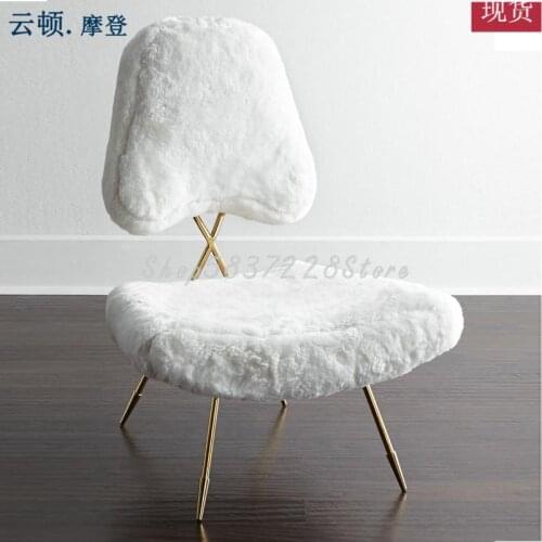 Single Sofa Chair Modern Simple Living Room Chair Bedroom Leisure Chair Dressing Chair Luxury Reclining Chair Light Luxury Style